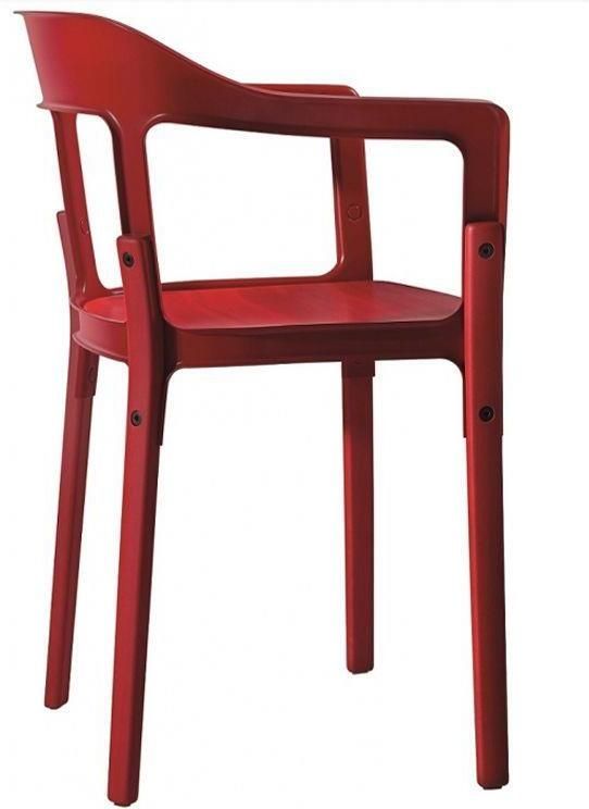 Magis Steelwood stoel rood