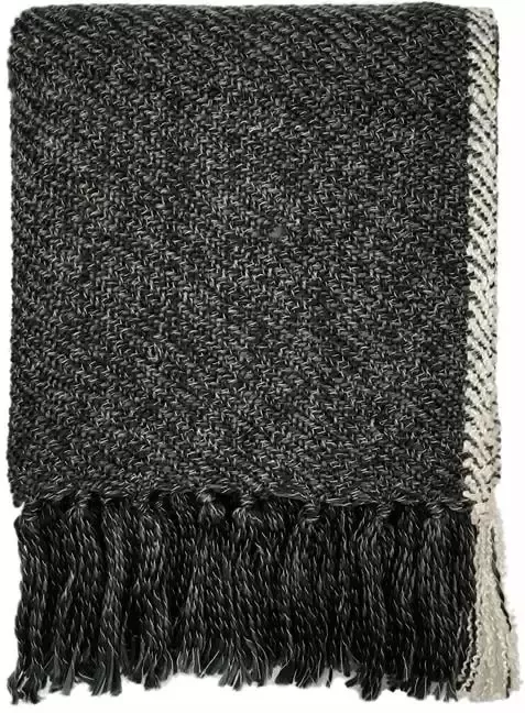 Malagoon Charcoal Melee Plaid 125 x 150 cm