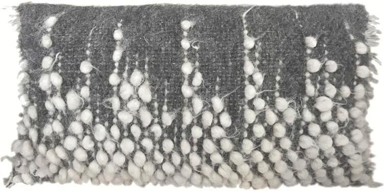 Malagoon 100% Wol Sierkussen Drops Grijs