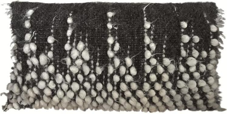 Malagoon 100% Wol Sierkussen Drops Zwart