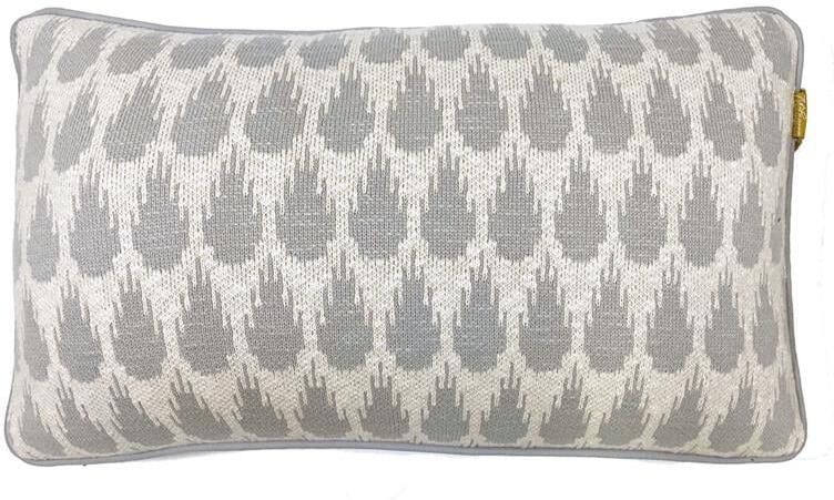 Malagoon Botanic Sierkussen 35 x 60 cm Lichtgrijs
