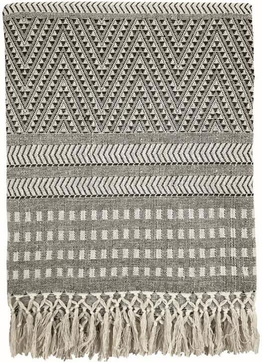 Malagoon Native Stripe Plaid 135 x 220 cm Grijs