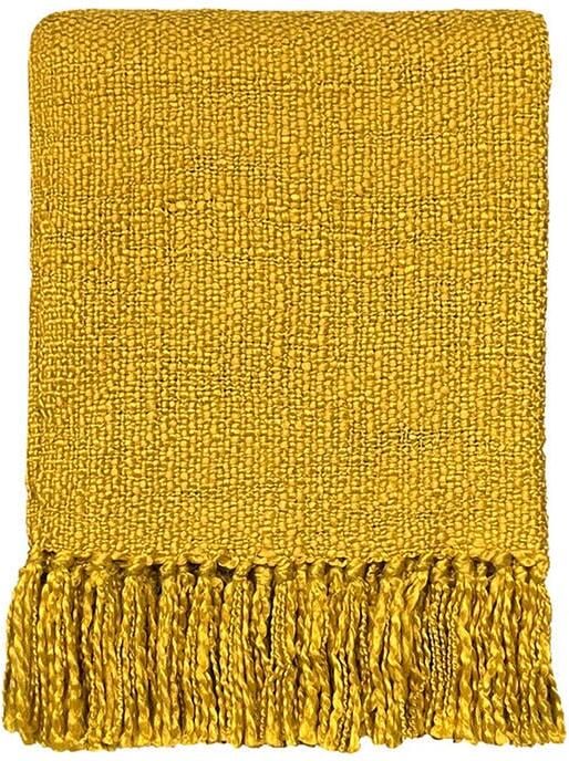 Malagoon Solid Plaid 125 x 150 cm Curry Geel