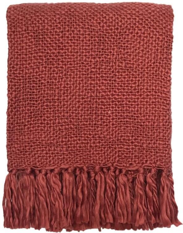 Malagoon Solid Plaid 125 x 150 cm Dieprood