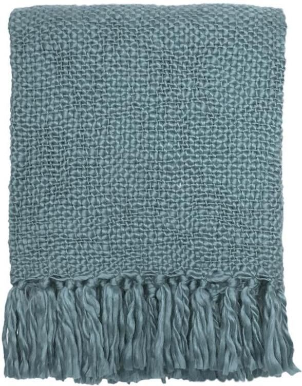 Malagoon Solid Plaid 125 x 150 cm Lead Blue