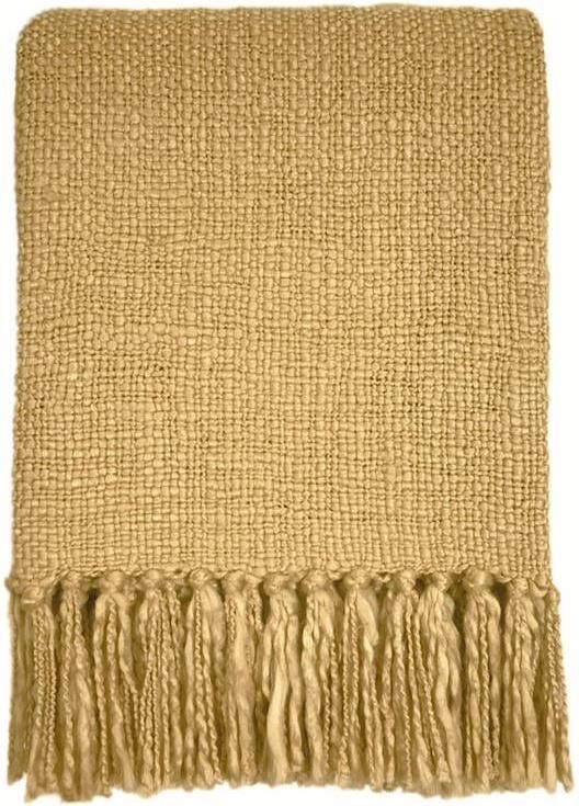 Malagoon Solid Plaid 125 x 150 cm Vintage geel