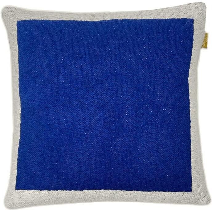 Malagoon Solid Poster Gebreid Sierkussen 50 x 50 cm Blauw