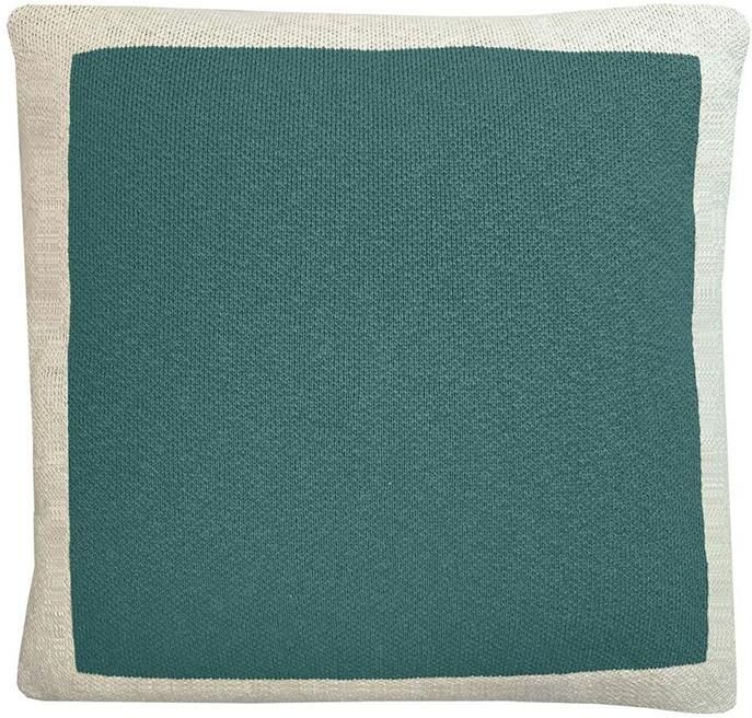 Malagoon Solid Poster Gebreid Sierkussen 50 x 50 cm Pine Green