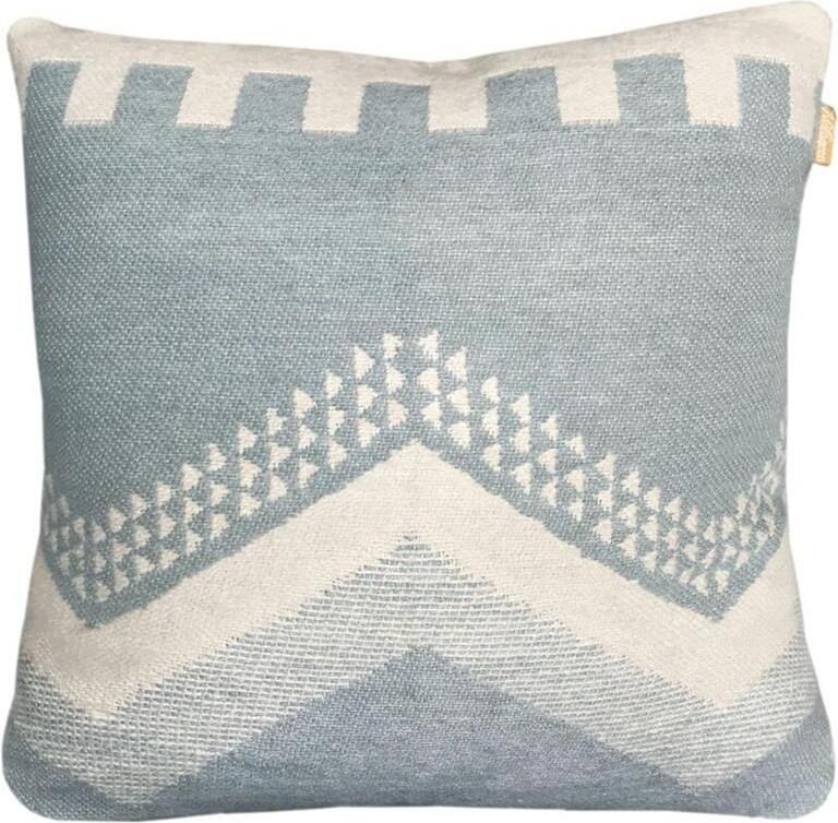 Malagoon Zig Zag Fun Sierkussen Misty Blue