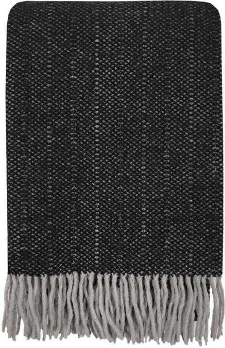 Malagoon Recycled Wool Plaid 131 x 170 cm Crow Black
