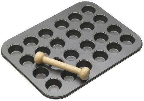 MasterClass Bakvorm voor 24 mini (quiche) vormen met deegstamper 35