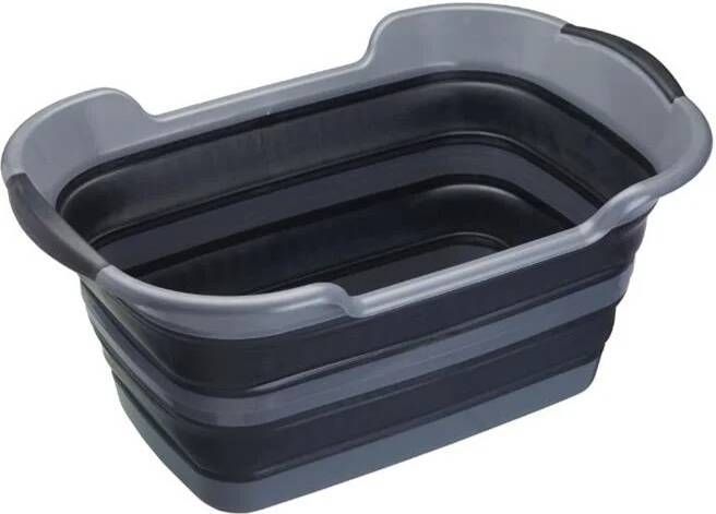 MasterClass Opvouwbare Wasmand Zwart|Grijs