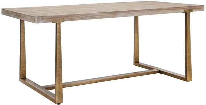 Mauro Ferretti Ankara Rechthoekige eettafel in hout en metaal bruin