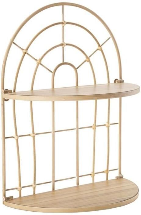 Mauro Ferretti Arch Dubbele wandplank in bruin metaal