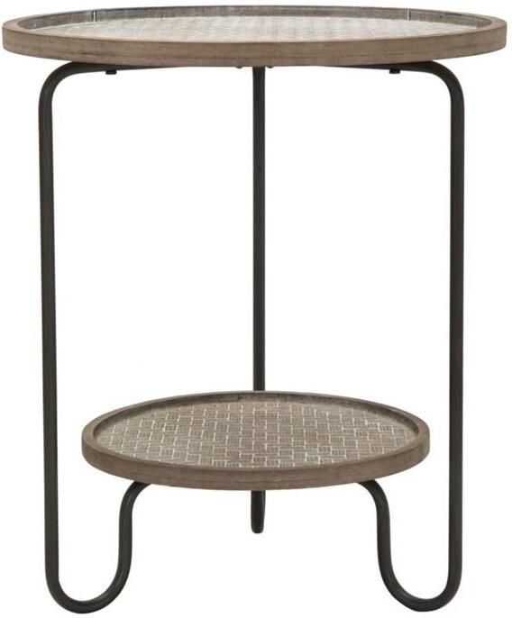 Mauro Ferretti Arex Ronde tafel in veelkleurig metaal met plank - Foto 2