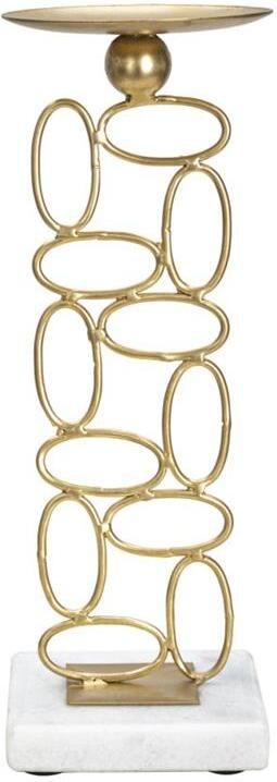 Mauro Ferretti Bubbles Kandelaar in goud metaal met marmeren voet