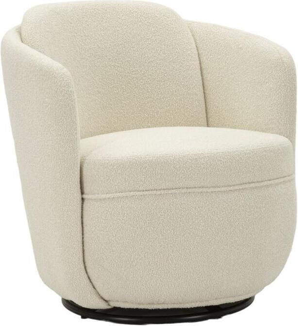 Mauro Ferretti Draaistoel in crème stof cm 70x72x75