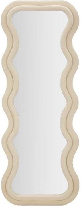 Mauro Ferretti Emily Wandspiegel in beige fluweel