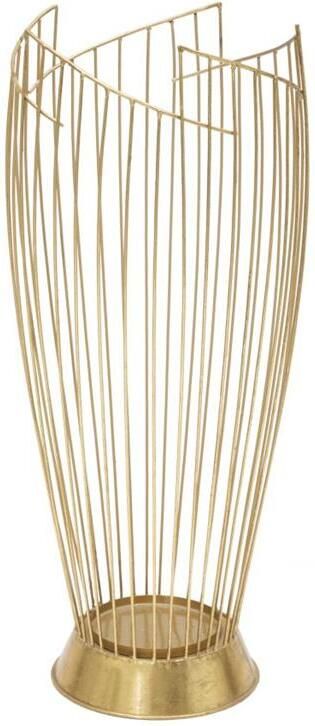 Mauro Ferretti Fashion Geometrische paraplubak in goud metaal