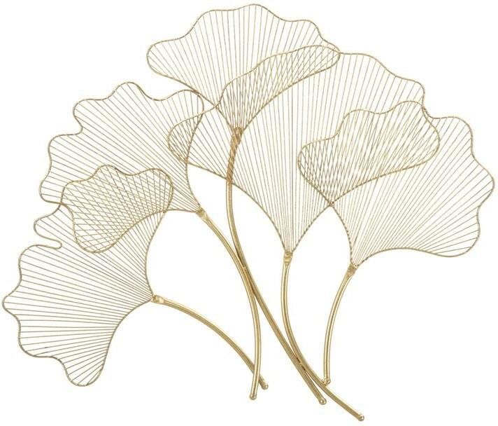 Mauro Ferretti Glam Leaf 3D decoratief paneel in goud metaal