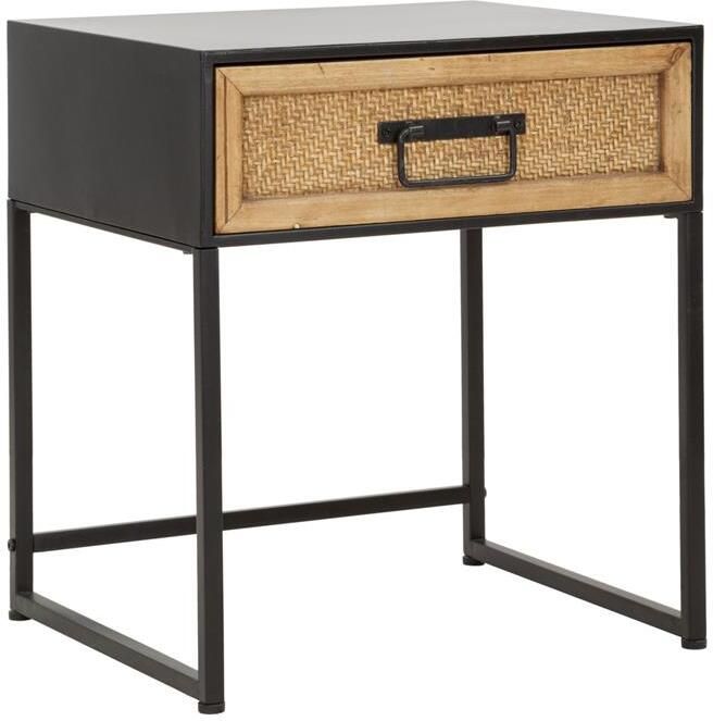 Mauro Ferretti Hanoi Nachtkastje met lade in hout en metaal