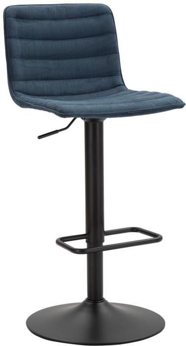 Mauro Ferretti High Set van 2 blauwe stoffen barkrukken