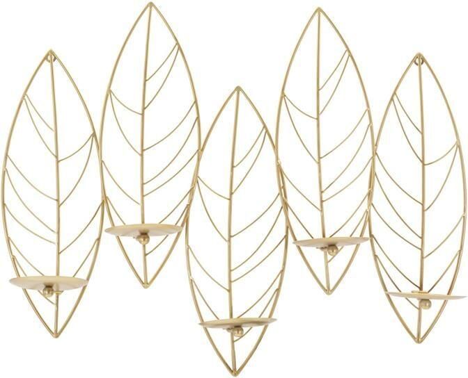 Mauro Ferretti Leaf Wandkandelaar in goud metaal