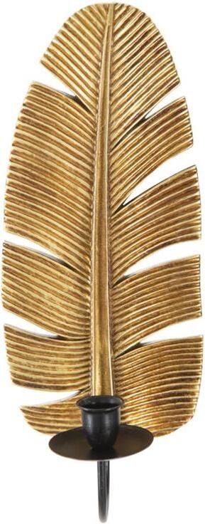 Mauro Ferretti Leaf Wandkandelaar in gouden harsblad