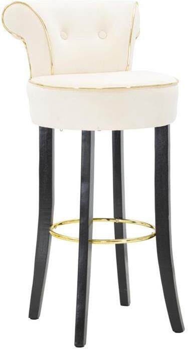 Mauro Ferretti Luxy Kruk in beige stof met rug