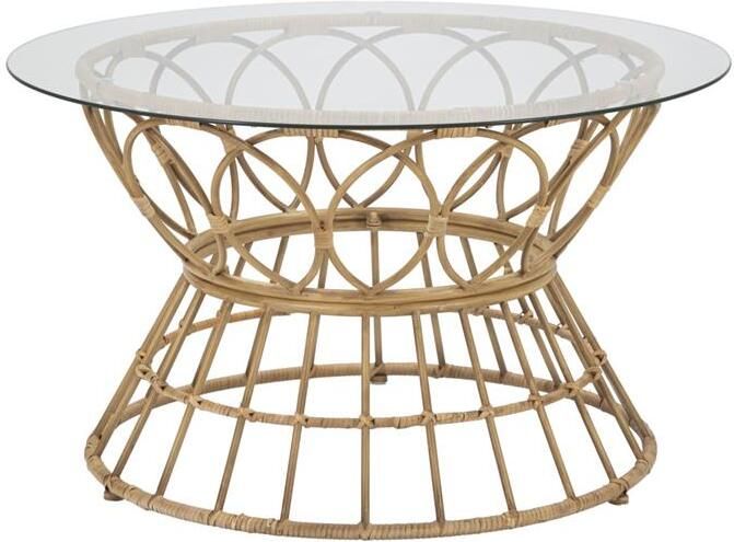 Mauro Ferretti Panama Salontafel in metaal en glas bruin