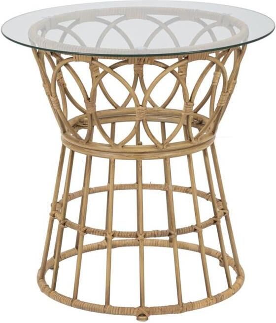 Mauro Ferretti Panama Salontafel in metaal en glas bruin