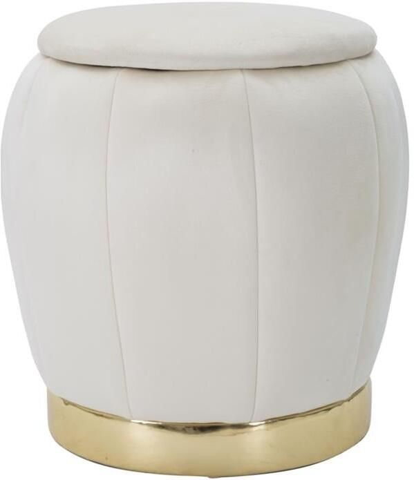 Mauro Ferretti Paris Poef met beige stoffen container