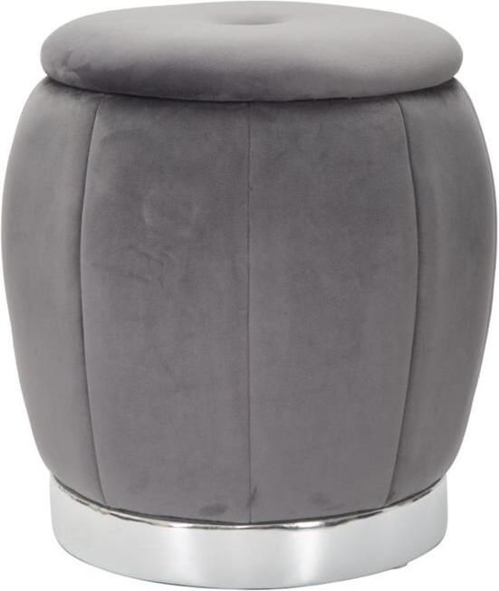 Mauro Ferretti Paris Poef met grijze stoffen container