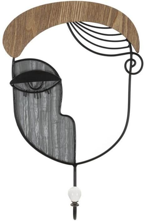 Mauro Ferretti Picassy Wandkapstok in metaal en zwart hout