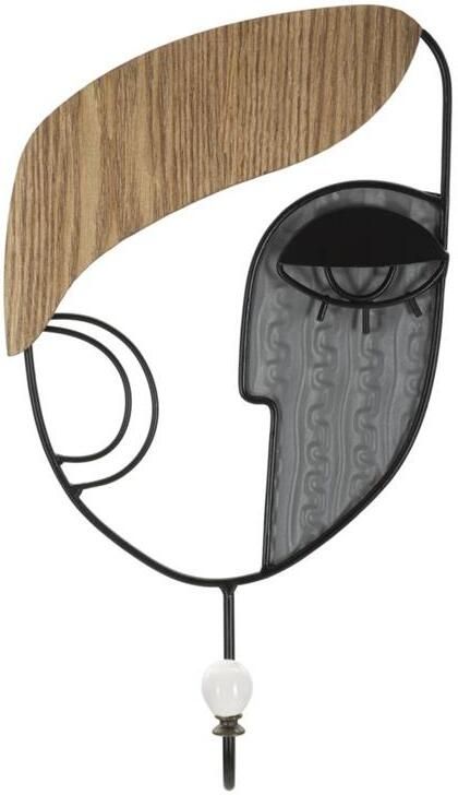 Mauro Ferretti Picassy Wandkapstok in metaal en zwart hout