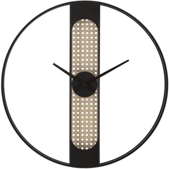 Mauro Ferretti Ribby Ronde wandklok in zwart en beige metaal