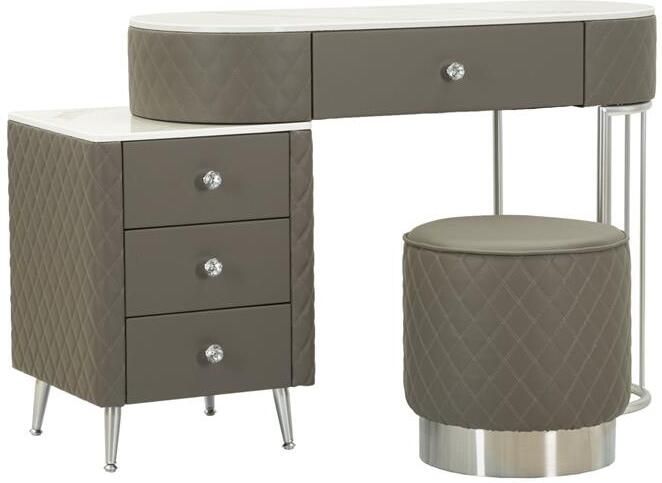 Mauro Ferretti Sharon Grijs kunstleer dressing met poef