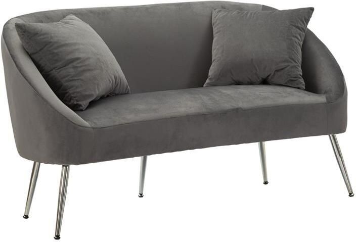 Mauro Ferretti Silvery Sofa 2 plaatsen in metaal en fluweel