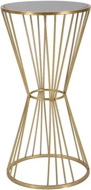 Mauro Ferretti Super Ronde tafel in goud metaal met spiegelblad