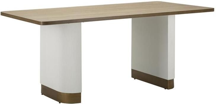 Mauro Ferretti Tolosa Eettafel in wit en bruin hout