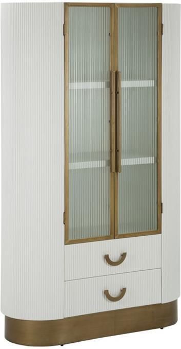 Mauro Ferretti Tolosa Houten vitrine wit en bruin