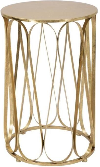 Mauro Ferretti Venice Ronde tafel in goud metaal met gouden blad