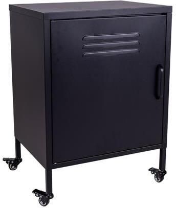 MaximaVida metalen lockerkastje Finn met wieltjes 52 x 40 x 67 cm zwart - Foto 2