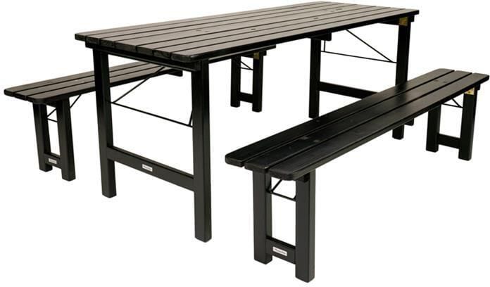 MaximaVida Inklapbare picknickset Riga 200 cm blackwash