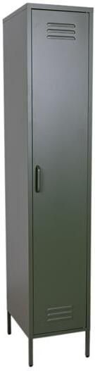 MaximaVida metalen kleding lockerkast Finn olijfgroen 45 x 35 x 185 cm smal - Foto 2