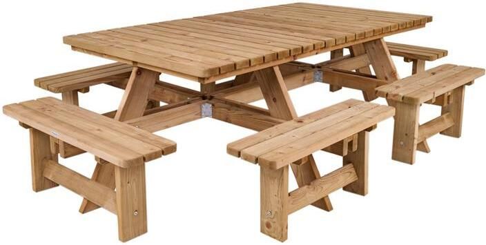 MaximaVida Luxe houten picknicktafel Tallinn 300 cm