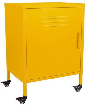 MaximaVida metalen lockerkastje Finn met wieltjes 52 x 40 x 67 cm okergeel - Foto 2
