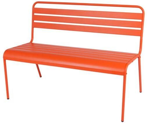 MaximaVida Metalen tuinbank 120 cm oranje