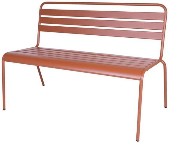 MaximaVida Metalen tuinbank Max 120 cm roestbruin