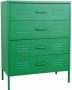 MaximaVida metalen locker ladekast Finn 80 x 40 x 102 cm emerald 4 lades - Thumbnail 1